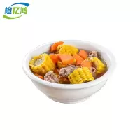 橙亿鸿 纯白陶瓷汤盆碗 汤古 7英寸直径17.8cm/个