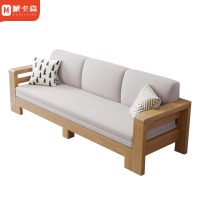 蒙卡森 橡胶木沙发床布艺沙发沙发床可收缩颜色可定制MSF-64/张