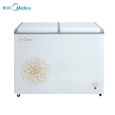 [政府补贴]美的(Midea)冰柜220升家用商用囤货双温 双箱双温冷柜蝶形门冷藏冷冻卧式冰箱 BCD-220VM(E)