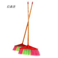 信森洛 木杆塑料硬毛扫把 1把(加厚斜五排)