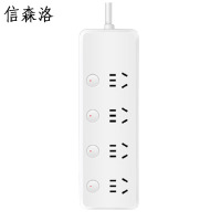 信森洛 孔位插线板 插排4位分控开关插座1.8米 个