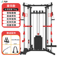 韦步小飞鸟龙门架综合训练器家用室内家庭多功能健身器材卧推深蹲架(豪华款+1.8米杠铃杆+80KG杠铃片)