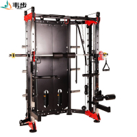韦步WF-6018A史密斯机多功能移动飞鸟深蹲卧推龙门架综合训练器械(史密斯机单机款)