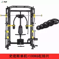 韦步WF-6017史密斯机多功能飞鸟卧推举重龙门架力量健身训练器械 单机+100KG杠铃片