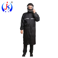 连体长身式黑色双帽檐雨衣 春亚纺 五金配件