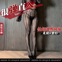 九里晴川SW041斑马纹网袜性感风条纹V形碰撞设计美腿塑性情趣丝袜 九里晴川SW041[斑马纹网袜] 均码