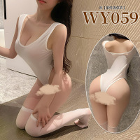 九里晴川性感透视睡衣奶白甜美连体免脱打底女用成人用品内衣 WY059 均码