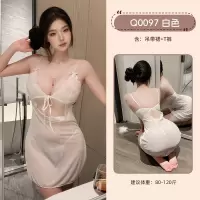 九里晴川情趣内衣性感睡裙激情诱惑性感透视睡衣免脱深V薄纱睡衣 九里晴川Q0097[系带连衣裙] 均码