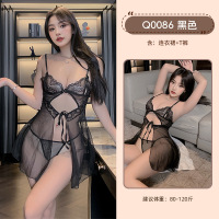 九里晴川情趣内衣大码性感v吊带睡裙蕾丝透视欧美风甜美免脱睡衣