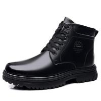 2024新款冬季休闲棉鞋男士牛皮加厚保暖加绒休闲棉靴高帮系带鞋子