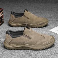 NAKEZG男士休闲鞋子春款低帮渔夫鞋帆布鞋板鞋男一脚蹬懒人鞋布鞋潮男鞋