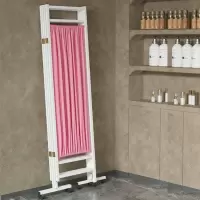 铁布艺推拉移动折叠带轮折屏