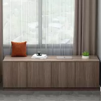 储物柜实木窗台柜卧室飘窗储物落地柜可收纳柜SHX-2336平方米