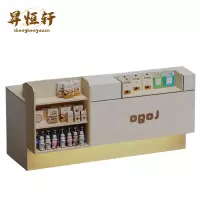 吧台收银台便利店超市柜台桌店铺小型柜台展示架奶茶店前台接待台收银台 SHX-6782 个