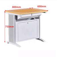 飞唐锦荣 电脑桌单人位翻转桌 FT-BG186 张