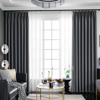 绣君北欧简约现代双面棉麻挂钩窗帘帘