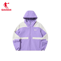 乔丹QIAODAN 外套女风衣夹克卫衣运动裤 紫苏色/奶油白 FFD12232422 外