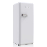 哈士奇HCK281升复古冰箱客厅餐厅茶水间单门独立冷冻室冷藏柜一级能效大容量冰箱 BC-130GGA 白色