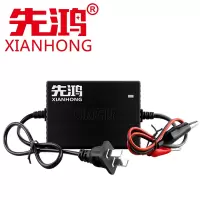 先鸿充电器12V2A电瓶摩托充电车12V蓄电池干水电瓶通用家用充电机