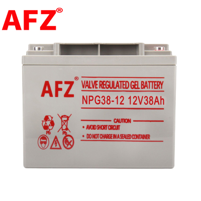 AFZ太阳能蓄电池12V38AH直流屏电池机房消防通信照明路灯电瓶NPG38-12