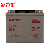 SANSTKTE太阳能蓄电池12V38AH备用摆摊储能电瓶小型系统户外发电备用T12-38