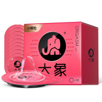 大象 男用高潮系列女生快感因子热感超薄型套夫妻房事情侣情趣用品 计生套 高潮女生(小颗粒) 2只装