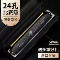 德国进口音簧天鹅口琴24孔28男士初学C调复音专业演奏级高端正品