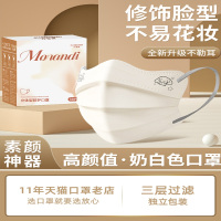 口罩白色女士高颜值2025新款可爱薄款透气一次性成人独立包装秋冬