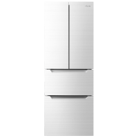 奥马301升冰箱家用法式四门冰箱 超薄风冷无霜系列节能冰箱60cm超薄BCD-301WF/B贝壳白