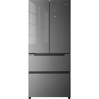 奥马452升59.7cm超薄嵌入式一级能效三变频法式多门风冷无霜家用电冰箱BCD-452WFQG/B幻影灰