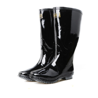 橡胶底防水雨鞋户外雨靴长高筒大码橡胶水靴男 长筒雨鞋