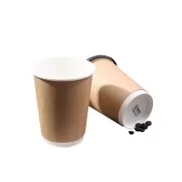 中空双层加厚一次性牛皮纸杯 400ml 只