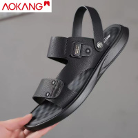 奥康凉鞋男士软皮休闲运动沙滩鞋夏季新款潮流软底两用拖鞋防滑凉拖