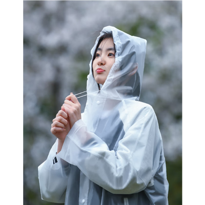 京印年JYN-13 均码 EVA材质 连体式 雨衣 (计价单位:件) 白色 防雨渗入 轻便易携 无惧风雨