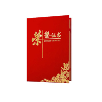 台瑞(Tairui) 荣誉证书红绒面烫金外壳 大12k 5个/组(组)