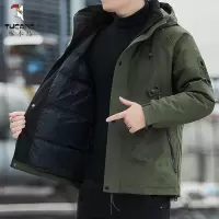 啄木鸟户外冲锋衣男士外套冬季潮流羽绒棉服加厚棉衣连帽宽松棉袄