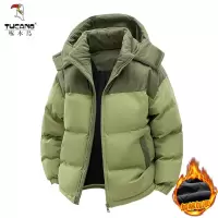 啄木鸟冬季加厚款抗寒保暖棉衣可拆卸帽面包棉服男女同款保暖外套