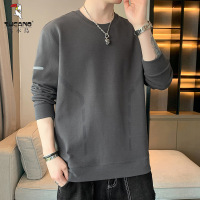 啄木鸟大码长袖t恤男士春秋季潮牌ins帅气宽松圆领卫衣打底衫衣服