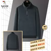 啄木鸟秋冬季新款半拉链卫衣长袖上衣保暖德绒宽松休闲潮男款卫衣