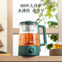美的(Midea)养生壶煮茶器煮茶壶电水壶热水壶烧水壶电热水壶迷你玻璃1L花茶壶黑茶 MK-ZC10X1-103
