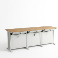 海铁科技三人位翻转电脑桌230*60*75cm/张