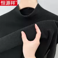恒源祥男士德绒打底衫秋冬内搭保暖上衣双面绒卫衣长袖t恤半高领