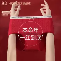 恒源祥纯棉女士内裤本命年2025蛇年抗菌纯棉裆大红色短裤结婚礼物