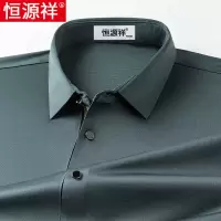 恒源祥t恤男长袖衬衫领Polo衫中老年爸爸冰丝垂感上衣体恤春秋款