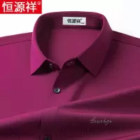 恒源祥中老年男士衬衫长袖春秋款商务休闲抗皱免烫寸衫爸爸装衬衣