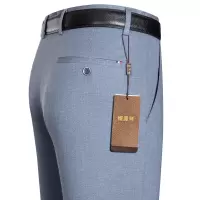 恒源祥男士休闲裤春季薄款纯色休闲长裤男直筒微弹大码休闲裤男