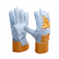 御林铁卫 半指皮短款电焊手套 YLTW-5030 双