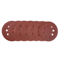 铁洋 背绒砂纸片 植绒砂纸片 5寸125mm8孔400目红砂 片