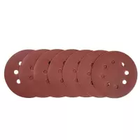 铁洋 背绒砂纸片 植绒砂纸片 5寸125mm8孔400目红砂 片