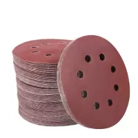 铁洋 背绒砂纸片 植绒砂纸片 5寸125mm8孔800目红砂 片